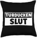 Funny Turducken Slut Thanksgiving Men Women Turducken Lover Throw Pillow by Unknown