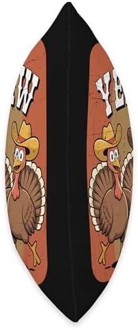 Retro Turkey Cowboy Thanksgiving Day Rodeo Western Cowgirl Throw Pillow - Image 2