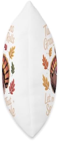 Funny Thanksgiving Turkey Gravy Beans Rolls Casserole Throw Pillow - Image 2