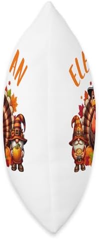 Electrician Job Thanksgiving Turkey With Gnomes Fall Leaves Throw Pillow - Image 2