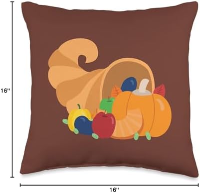 Cornucopia Thanksgiving Throw Pillow - Image 4