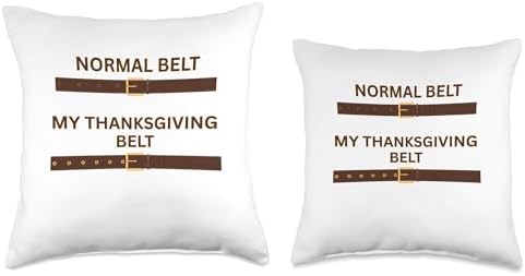 Thanksgiving Feast Belt Grandmas Cooking Family Dinner Fun Throw Pillow - Image 3