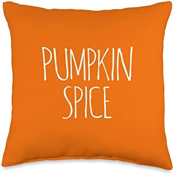 THANKSGIVING PUMPKIN SPICE DECORATIONS MENS WOMENS CHILDRENS Throw Pillow by Unknown
