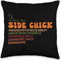 I'm a Side Chick Thanksgiving Retro Vintage Groovy Women Throw Pillow by Unknown