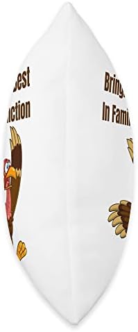Funny Crazy Turkey Thanksgiving Day family dysfunction Throw Pillow - Image 2