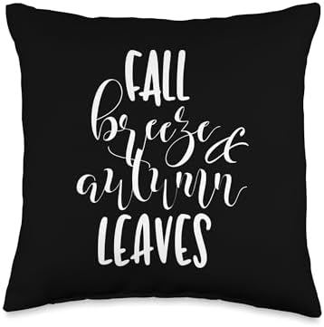 Fall Breeze And Autumn Leaves Thanksgiving Throw Pillow by Unknown