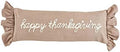 Mud Pie Thanksgiving Ruffle Pillow, 10 1/2" x 30", Brown by MudPie