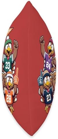 Turkey Cheer Thanksgiving Football - Funny Turkey Day Game Throw Pillow - Image 2
