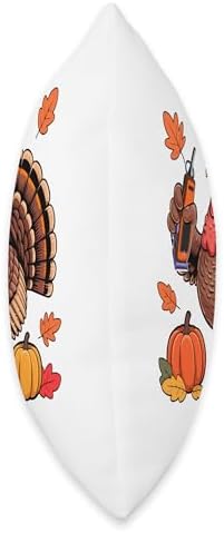 Barber Job Thanksgiving Turkey Fall Leaves Pumpkins Throw Pillow - Image 2