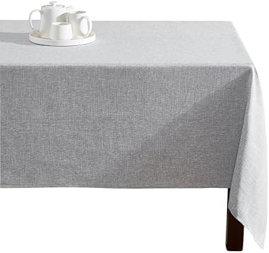 Laura Ashley Harper Tablecloth, 60" x 120", Ash Gray - Image 4