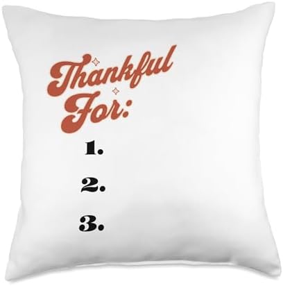 Holiday Outfits Home Decor Family Gifts and Crafts Matching Family Game Cozy DIY Thankful Decor Thanksgiving Throw Pillow, 18x18, Multicolor by Unknown