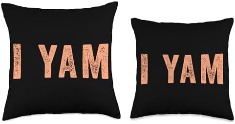 She’s My Sweet Potato I Yam Thanksgiving Matching Couple PJ Throw Pillow - Image 3