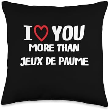 I heart You More than Jeux de Paume Thanksgiving I Love You More Than Jeux de Paume Shirt Women Christmas Throw Pillow, 16x16, Multicolor by Unknown