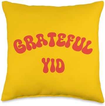 Grateful Yid Thank You Hashem Jewish Thanksgiving Hebrew Throw Pillow by Unknown
