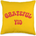 Grateful Yid Thank You Hashem Jewish Thanksgiving Hebrew Throw Pillow by Unknown