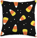 Halloween Candy Corn Pattern Throw Pillow