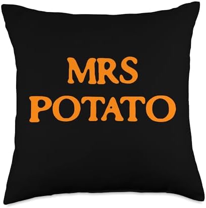 Mrs Potato Thanksgiving Matching Outfits Couples Women Throw Pillow by Unknown