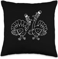 Thanksgiving Funny - Laughing Turkeys Throw Pillow by Unknown
