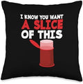 I Know You Want A Slice Thanksgiving Canned Cranberry Throw Pillow by Unknown