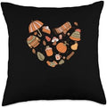 Heart Shape Fall Vibes Autumn Thanksgiving Throw Pillow by Unknown