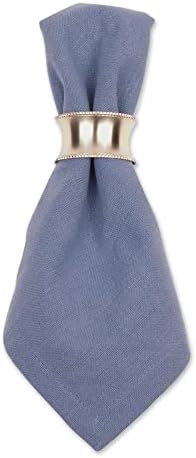 DII Solid Pastel Napkin Set Cotton, Machine Washable, 20x20 Inch, Stonewash Blue, 6 Count - Image 3