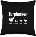 Celebration Festival Turkey Duck Chicken Gift Turphucken Not Turducken Thanksgiving Holiday Feast Throw Pillow, 16x16, Multicolor by Unknown