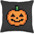 Retro Arcade Pixelated Game Pumpkin – Thanksgiving Halloween Throw Pillow by Unknown