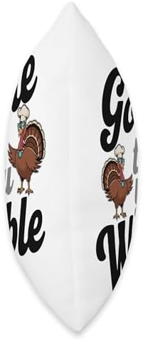 Gobble Till You Wobble, Funny Thanksgiving For Men Women Throw Pillow - Image 2