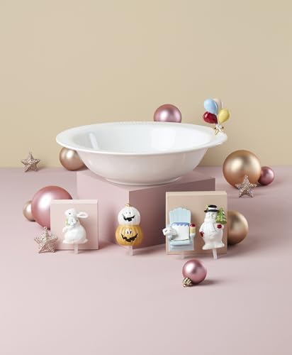 Lenox 894246 Profile Winter Snowman Popper, White, Christmas & Holiday Hosting