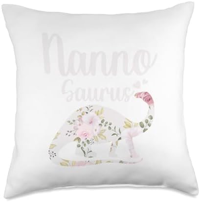 Nanno Saurus Grandma Mother's Day Thanksgiving Christmas Throw Pillow by Unknown
