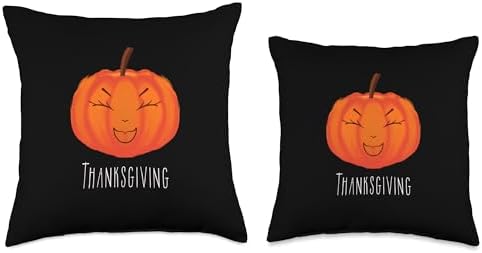 Thanksgiving Pumpkin Throw Pillow, 18x18, Multicolor - Image 3