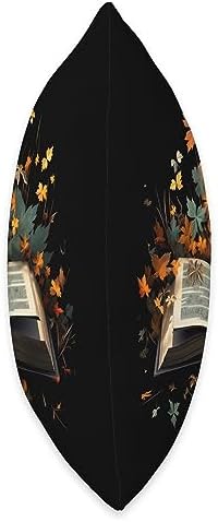 Bible Cross Autumn Leaves Christian Thanksgiving Throw Pillow - Image 2