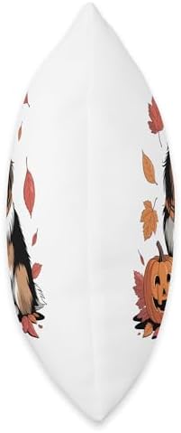 Shetland Sheepdog Lover Dog Pumpkin Fall Autumn Thanksgiving Throw Pillow - Image 2