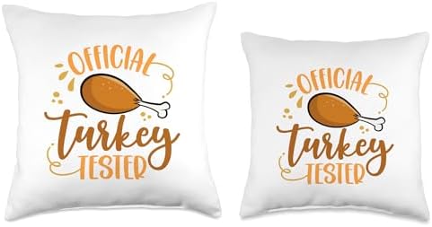 Funny Turkey Tester Shirt Kids Outfit Thanksgiving Men Women Throw Pillow - Image 3