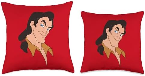 Disney Villains Gaston Beauty and the Beast Big Face Costume Throw Pillow