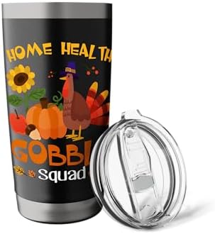 Home Health Gobble Squad Turkey Thanksgiving Stainless Steel Insulated Tumbler - Image 5