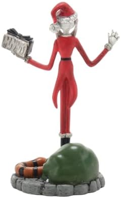 Department 56 Disney the Nightmare Before Christmas Village Accessories Jack Skellington Steals Christmas Figurine, 3.9 Inch, Multicolor (6003316)