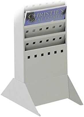 Safco 4323GR Steel Base for Steel Magazine Rack (Sold Separately), Gray