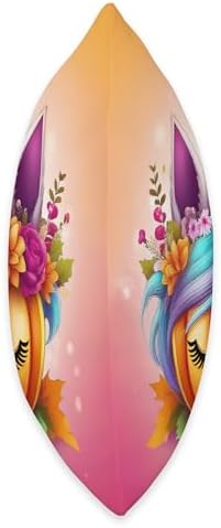 Unicorn Pumpkin Halloween, Thanksgiving, Autumn Women Girls Throw Pillow - Image 2