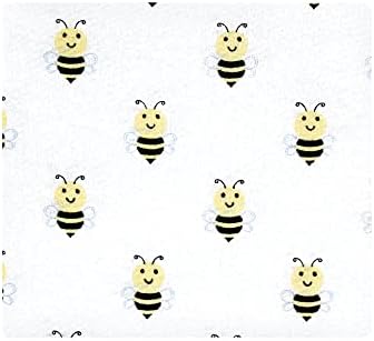 Hudson Baby Unisex Baby Cotton Flannel Receiving Blankets, Daisy Bee, One Size - Image 3