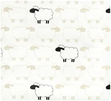 Hudson Baby Unisex Baby Cotton Flannel Receiving Blankets, Taupe Sheep, One Size - Image 6