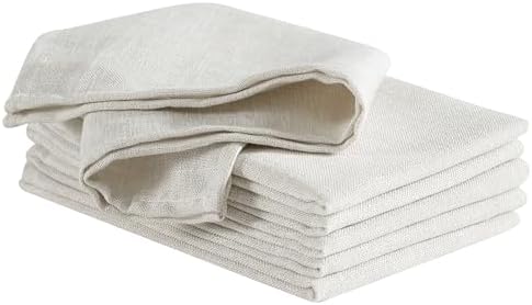 Laura Ashley Harper Set of 6 Napkins, 18" x 18", Ivory by LauraAshley