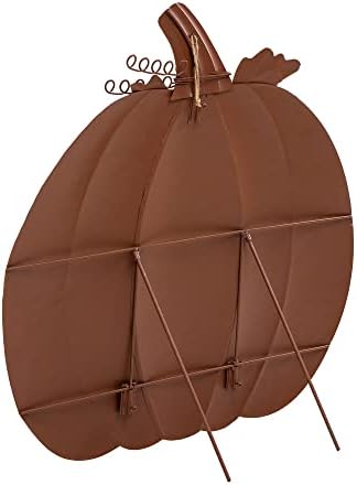 Glitzhome Fall Decorations Outdoor 37.5" Large Metal Pumpkin Decor Yard Stake or Hanging Sign for Home Outside Garden Lawn Porch Thanksgiving Decorating - Image 7