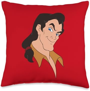 Disney Villains Gaston Beauty and the Beast Big Face Costume Throw Pillow