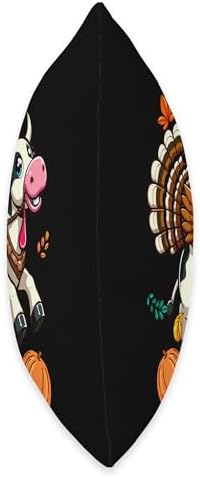 Thanksgiving Turkey Riding Cow Costume Kids Toddlers Throw Pillow - Image 2