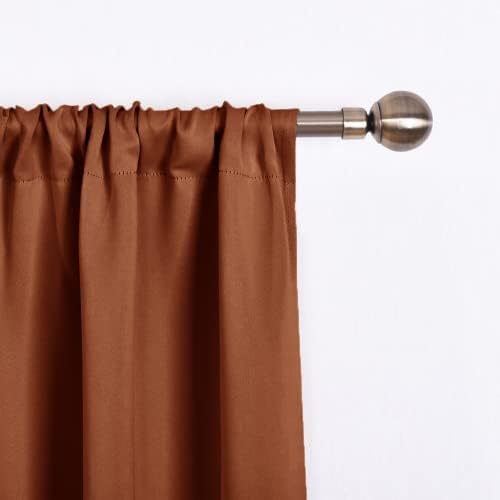 NICETOWN Thermal Insulated Short Shades Roman Curtains for Kitchen Tie Up Curtains for The Window Balloon Shades for Small Windows Decor, 52 x 45 Inch, Burnt Orange, 1 Panel - Image 5