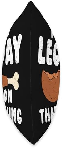 I Only Do Leg Day On Thanksgiving Funny Workout Gym Turkey Throw Pillow - Image 2