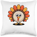 Thanksgiving Turkey Golf Golfing Golfer Throw Pillow by Unknown