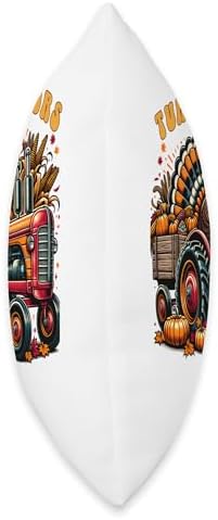 Turkey And Tractors Boys Kids Girls Thanksgiving Hayride Throw Pillow - Image 2