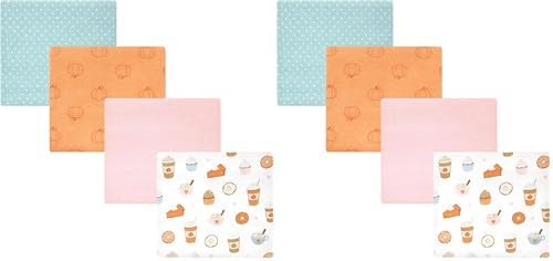Hudson Baby Unisex Baby Cotton Flannel Receiving Blankets, Pumpkin Spice, One Size (Pack of 2) by HudsonBaby